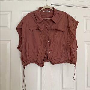Zara Cropped Button Down